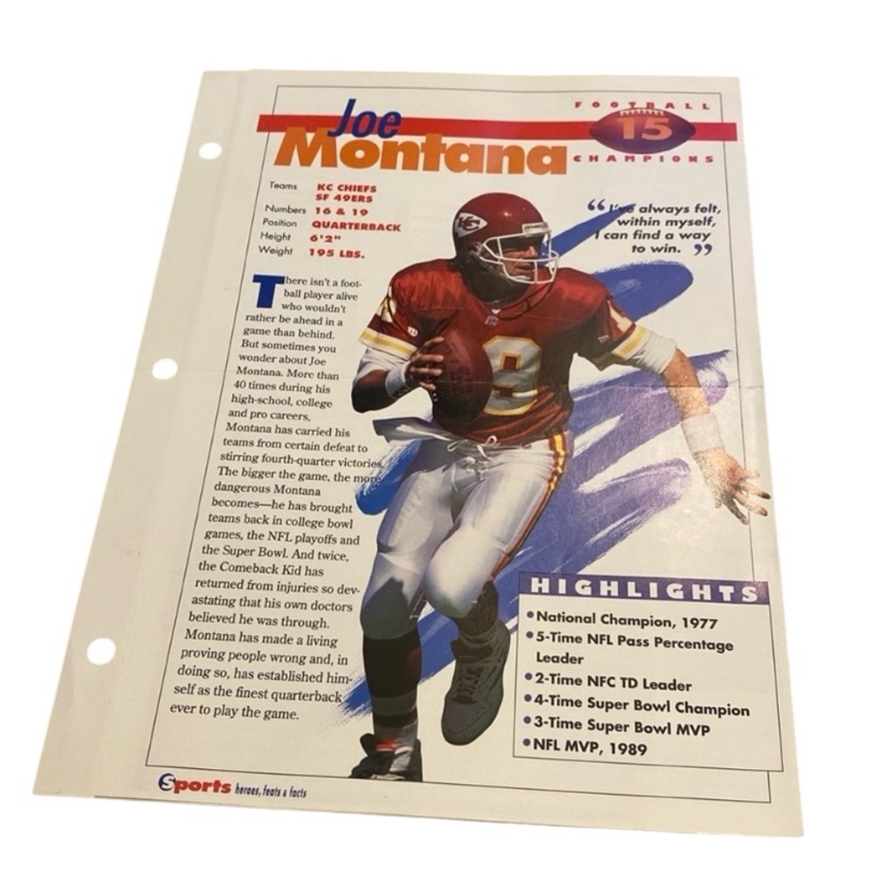 Joe Montana insert